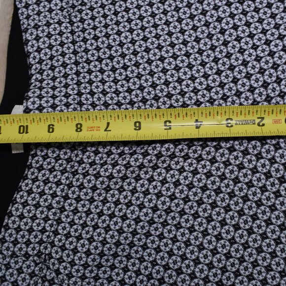 Max Studio Cropped Dress Pants XS Black White Pattern Stretch Ankle - Picture 10 of 12